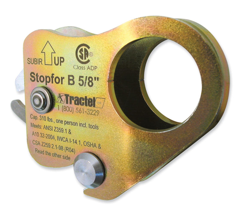 Tractel Stopfor B trailing rope grab for fall protection.